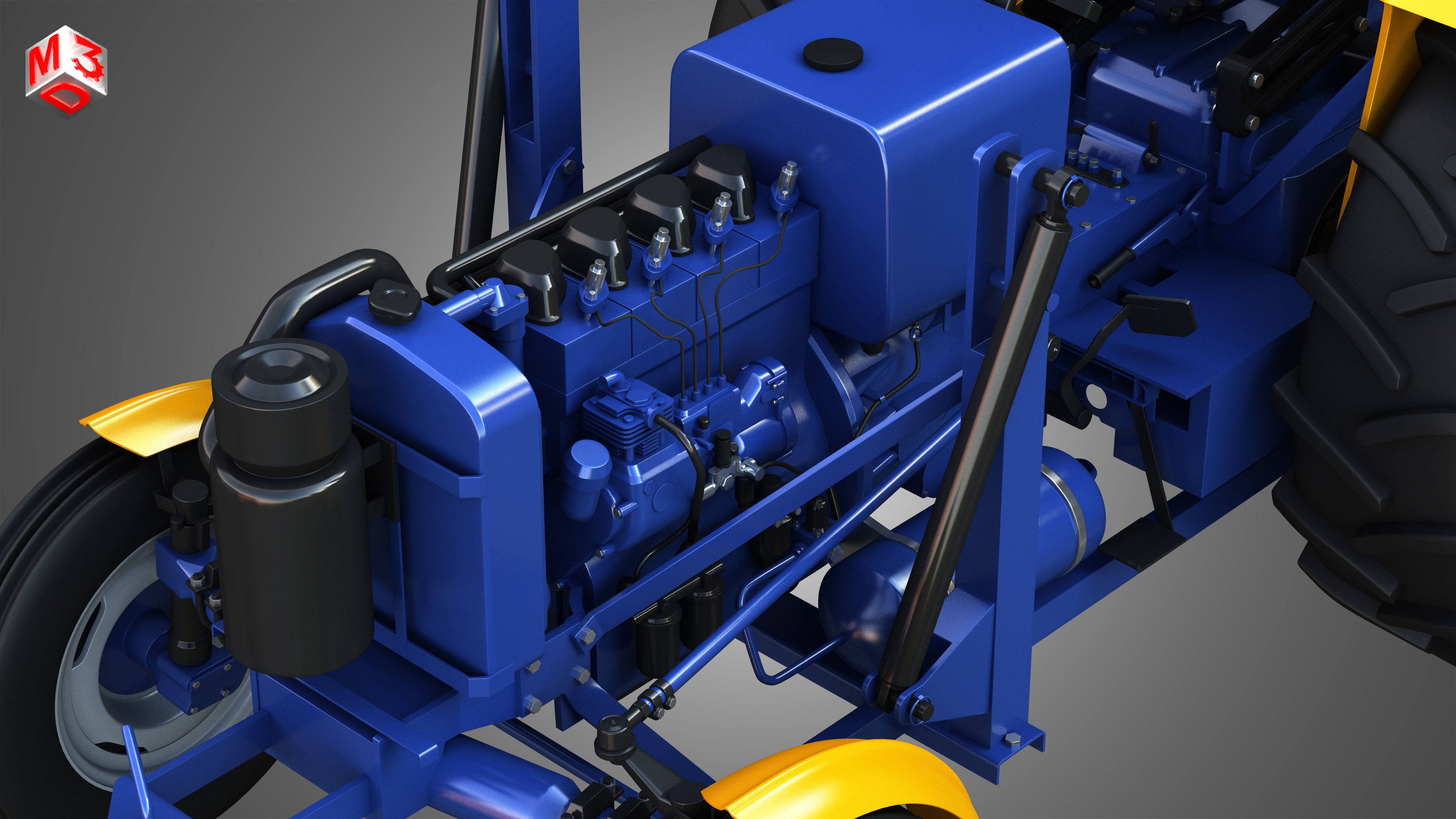 Ursus C-355 Tractor 3D model_13