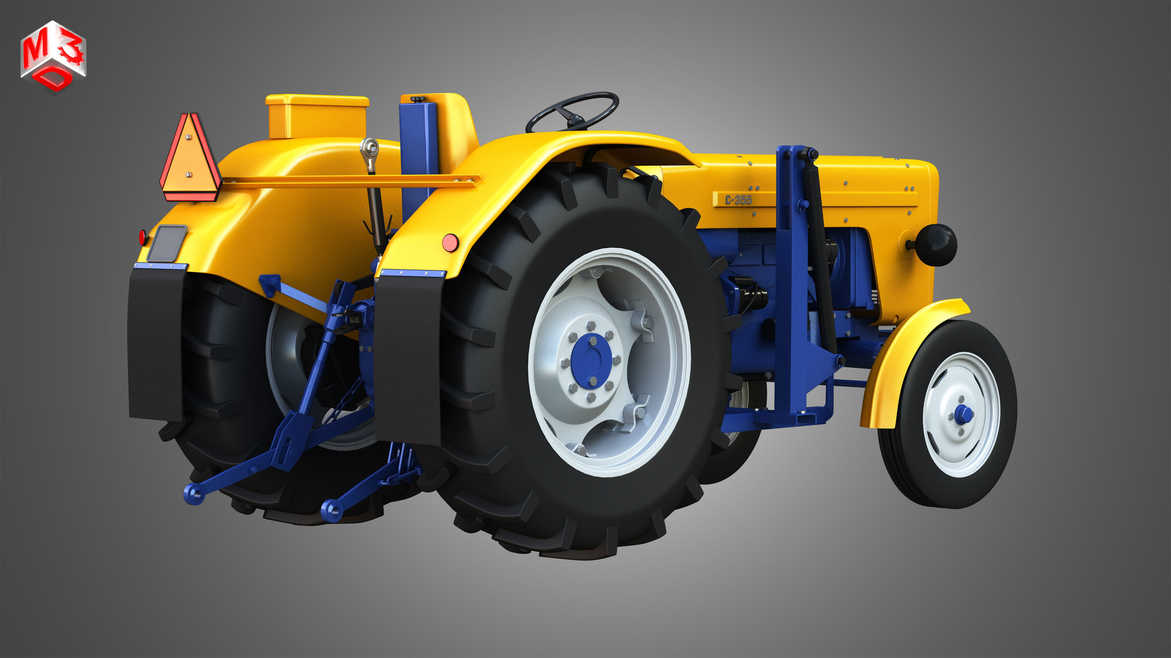 Ursus C-355 Tractor 3D model_2
