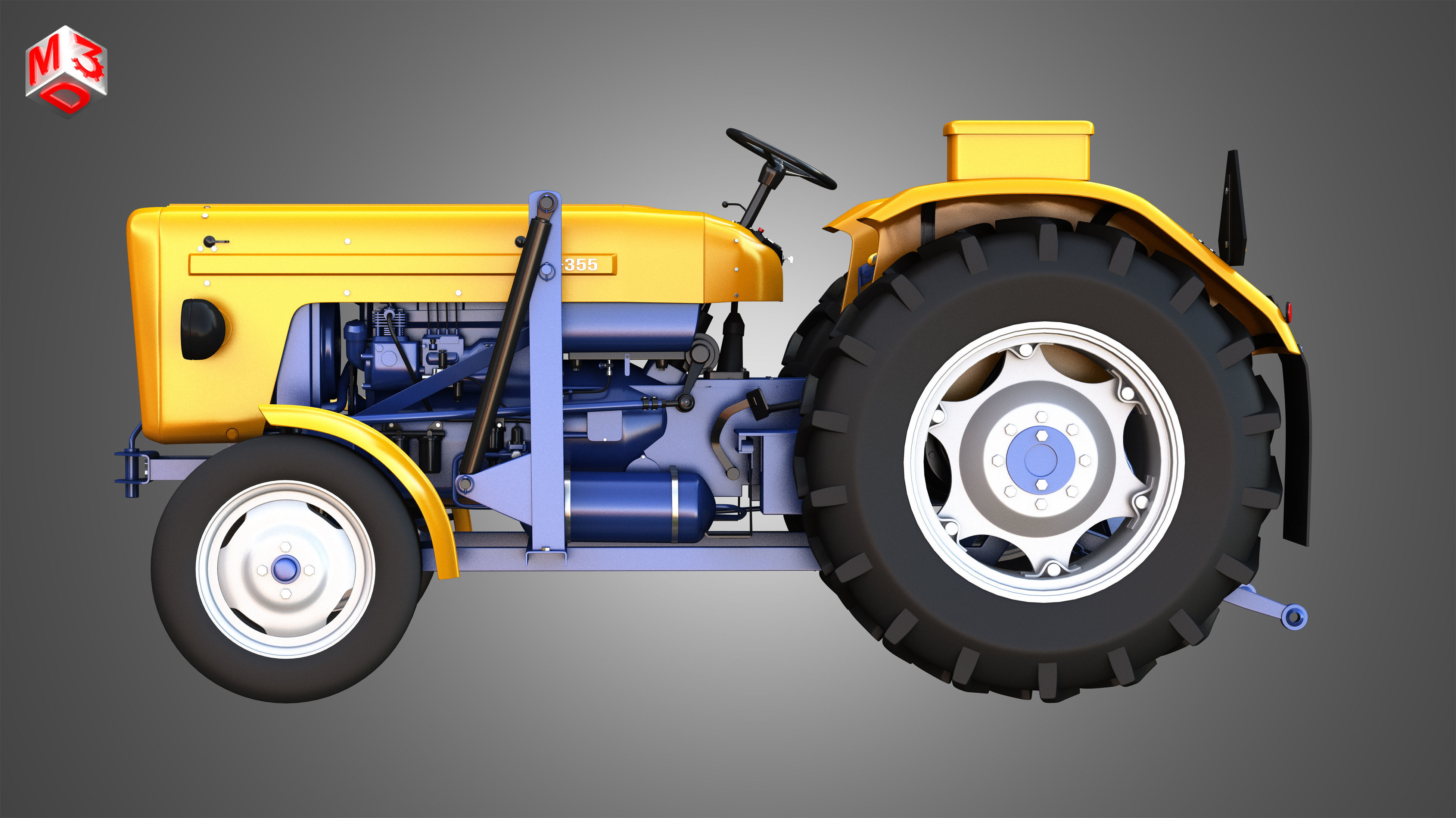 Ursus C-355 Tractor 3D model_7