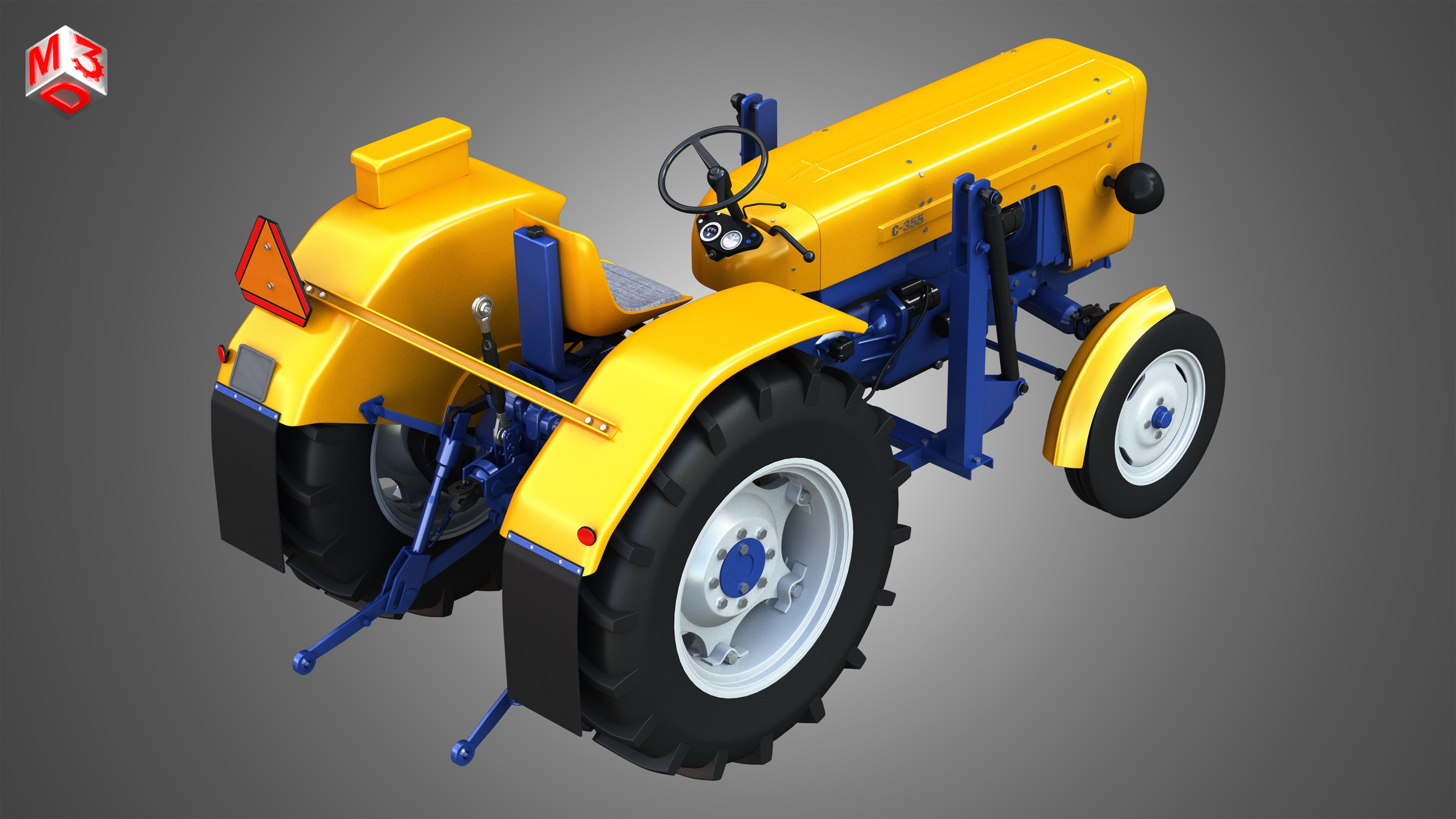 Ursus C-355 Tractor 3D model_10