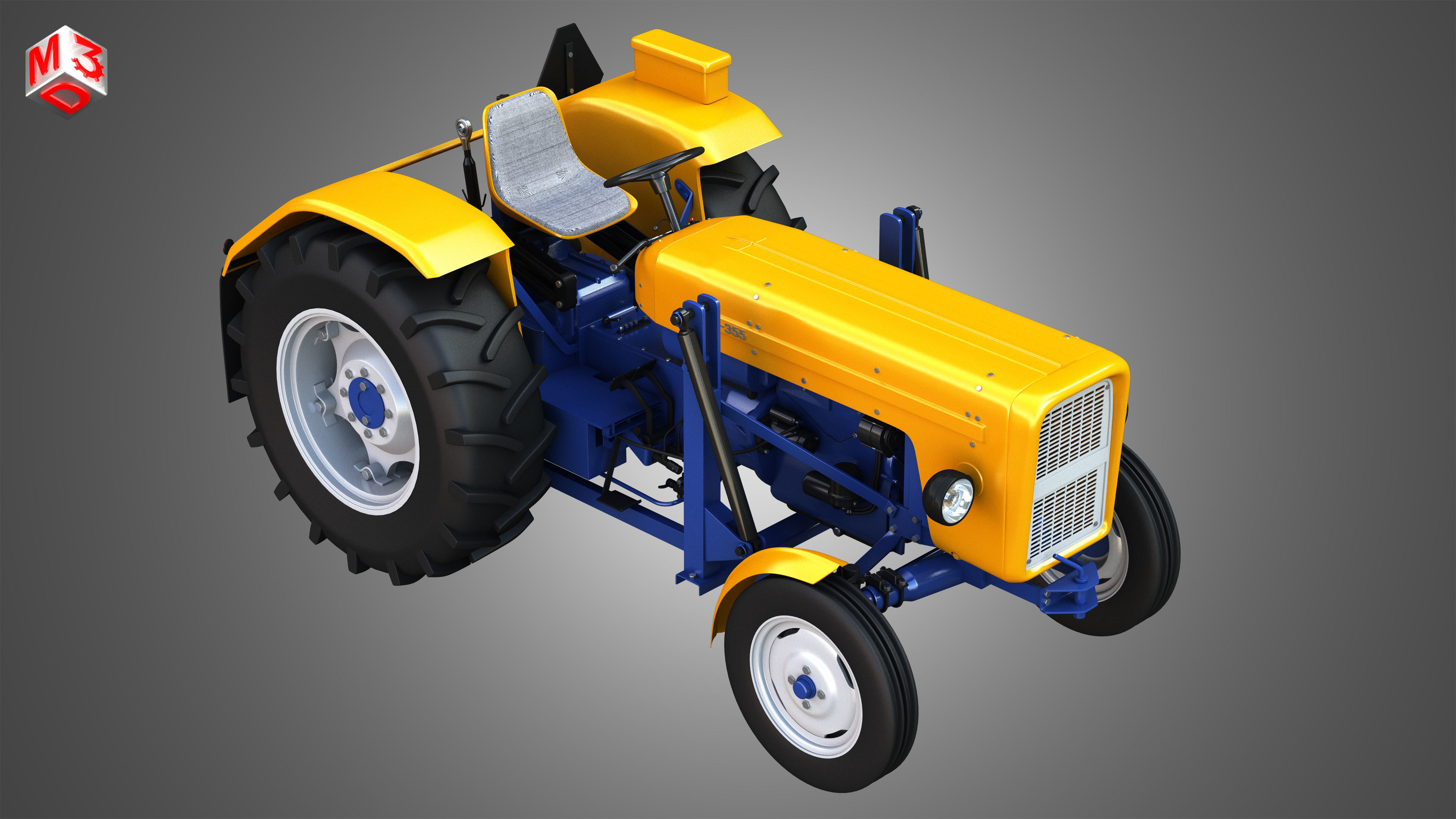 Ursus C-355 Tractor 3D model_11