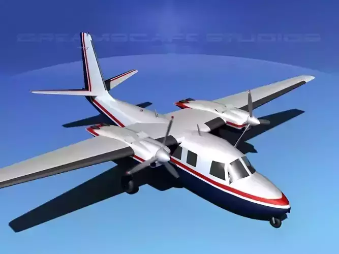 Rockwell Aero Commander 560 V02 3D model