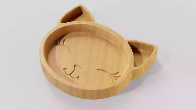 Cat Tray STL models for CNC and 3D printing 3D print model