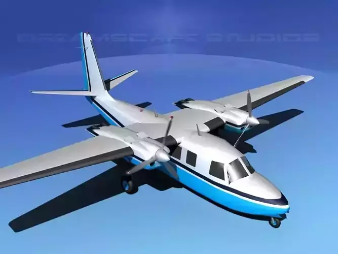 Rockwell Aero Commander 560 V03 3D model