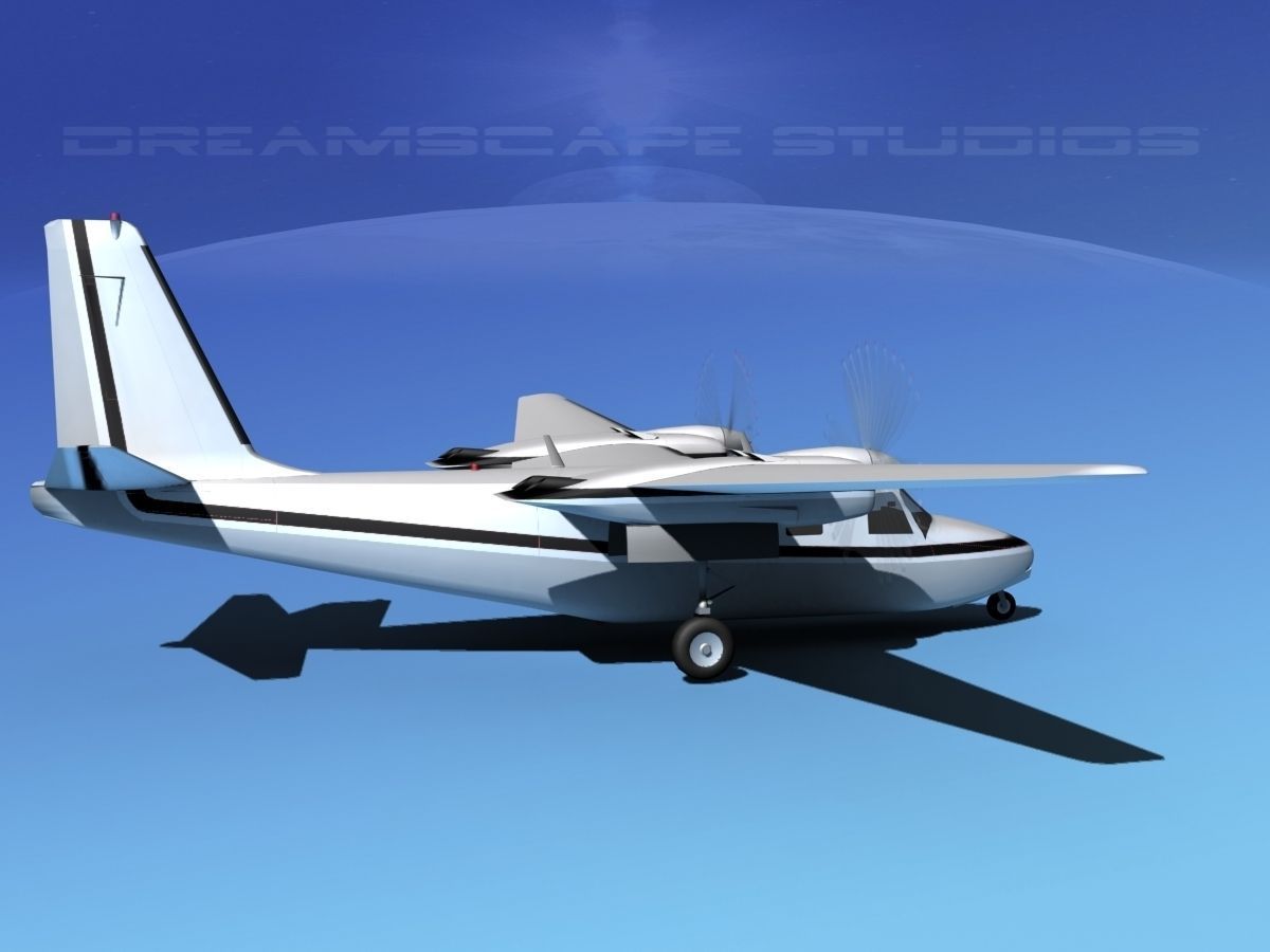 Rockwell Aero Commander 560 V04 3D model_3