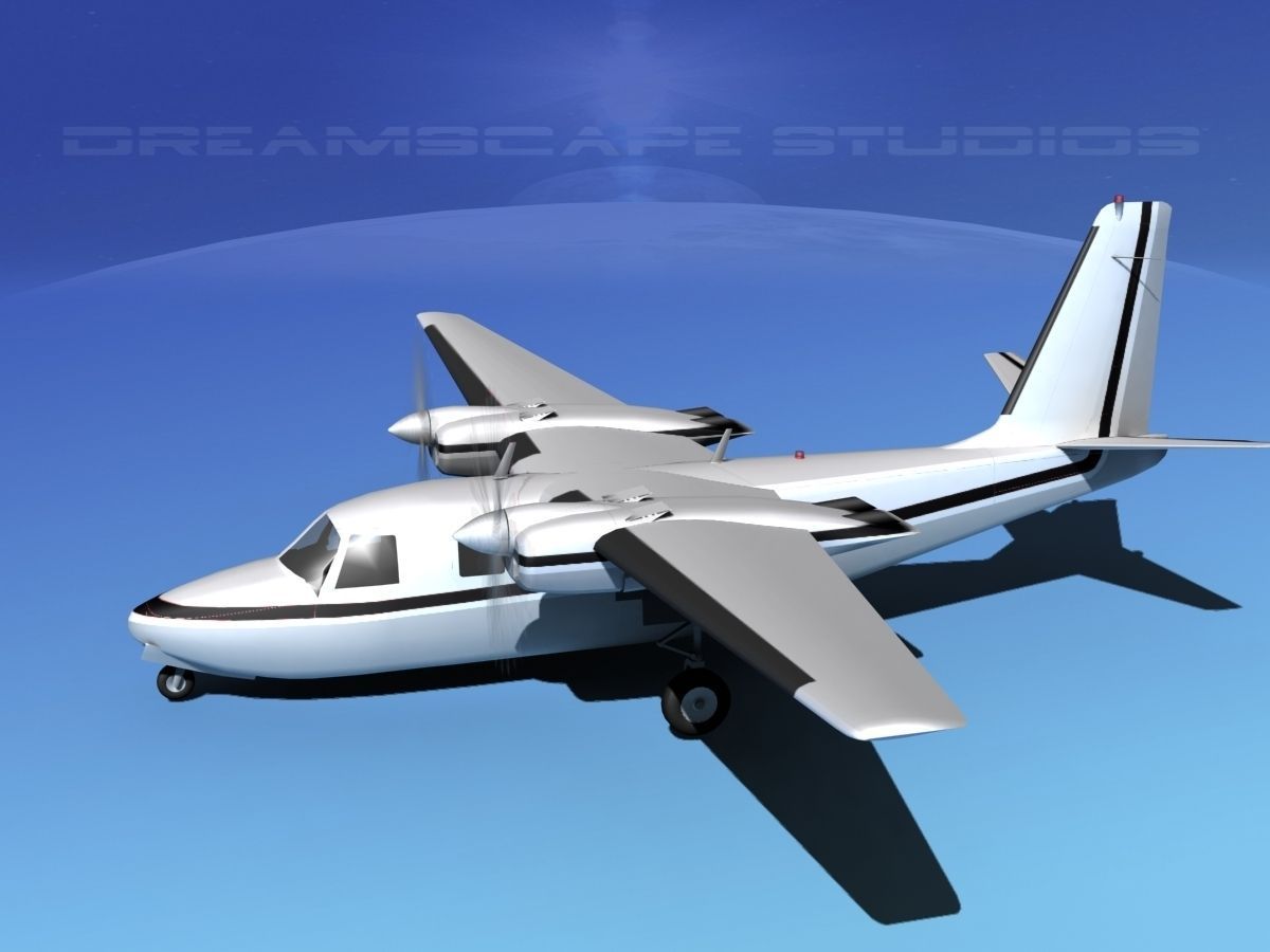 Rockwell Aero Commander 560 V04 3D model_8