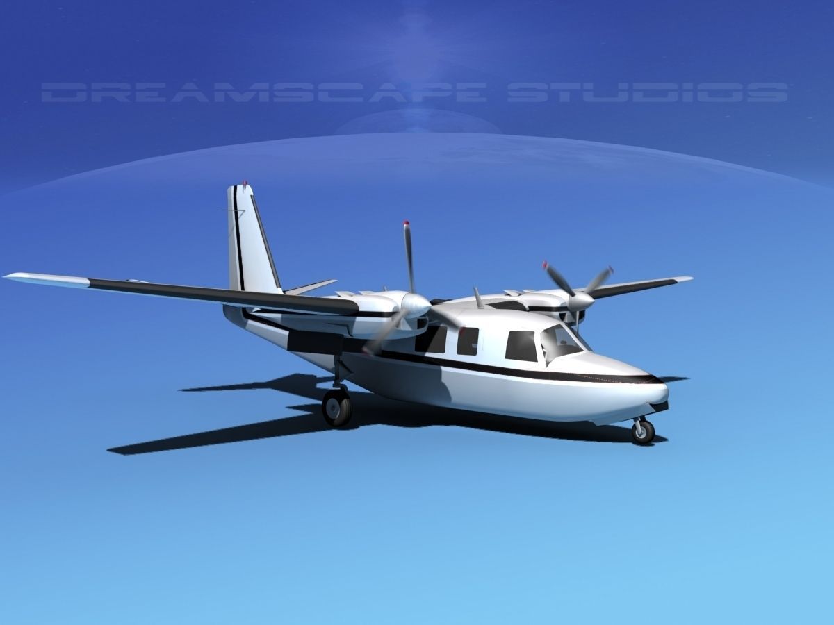 Rockwell Aero Commander 560 V04 3D model_1
