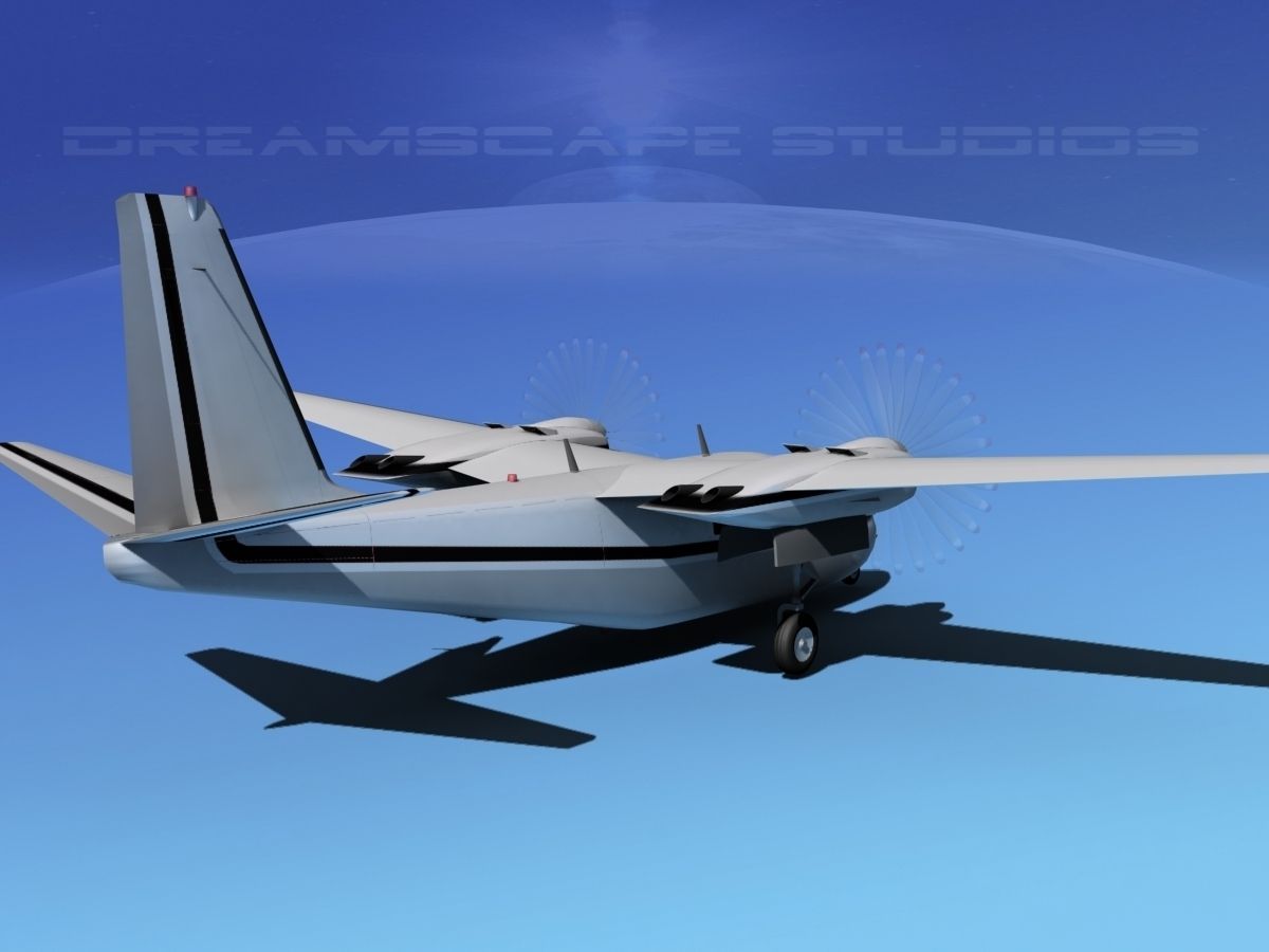 Rockwell Aero Commander 560 V04 3D model_4