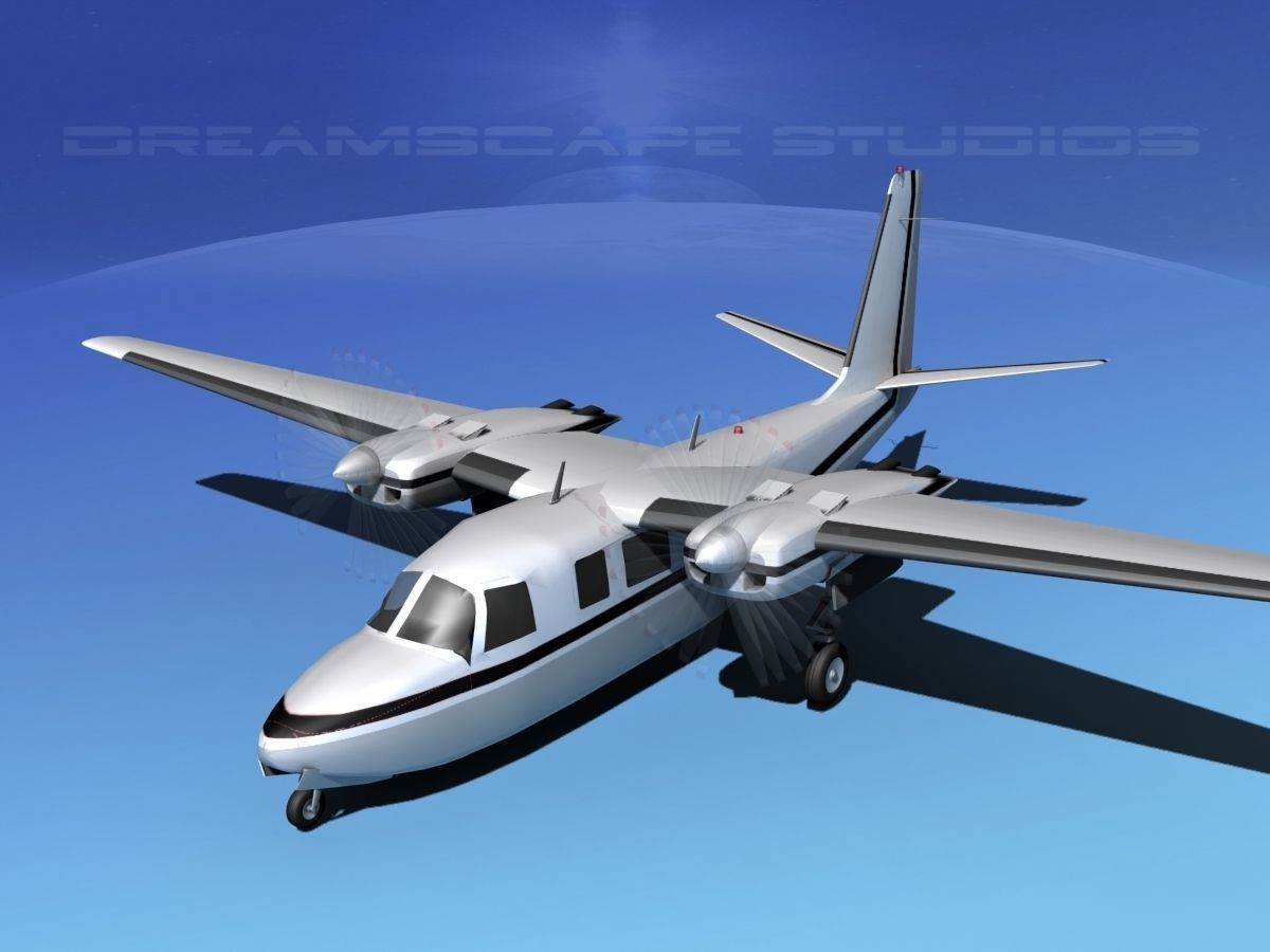 Rockwell Aero Commander 560 V04 3D model_9