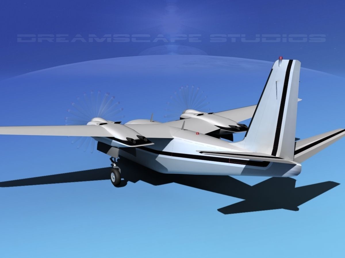 Rockwell Aero Commander 560 V04 3D model_6