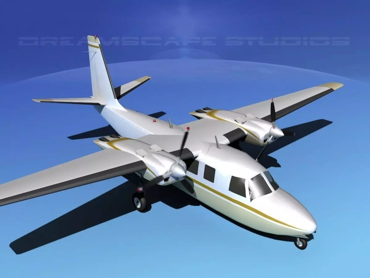 Rockwell Aero Commander 560 V05 3D model_0