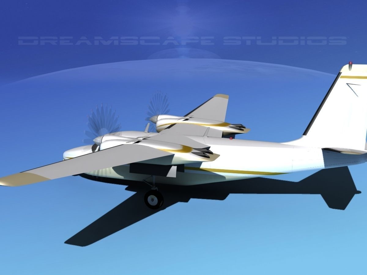 Rockwell Aero Commander 560 V05 3D model_7
