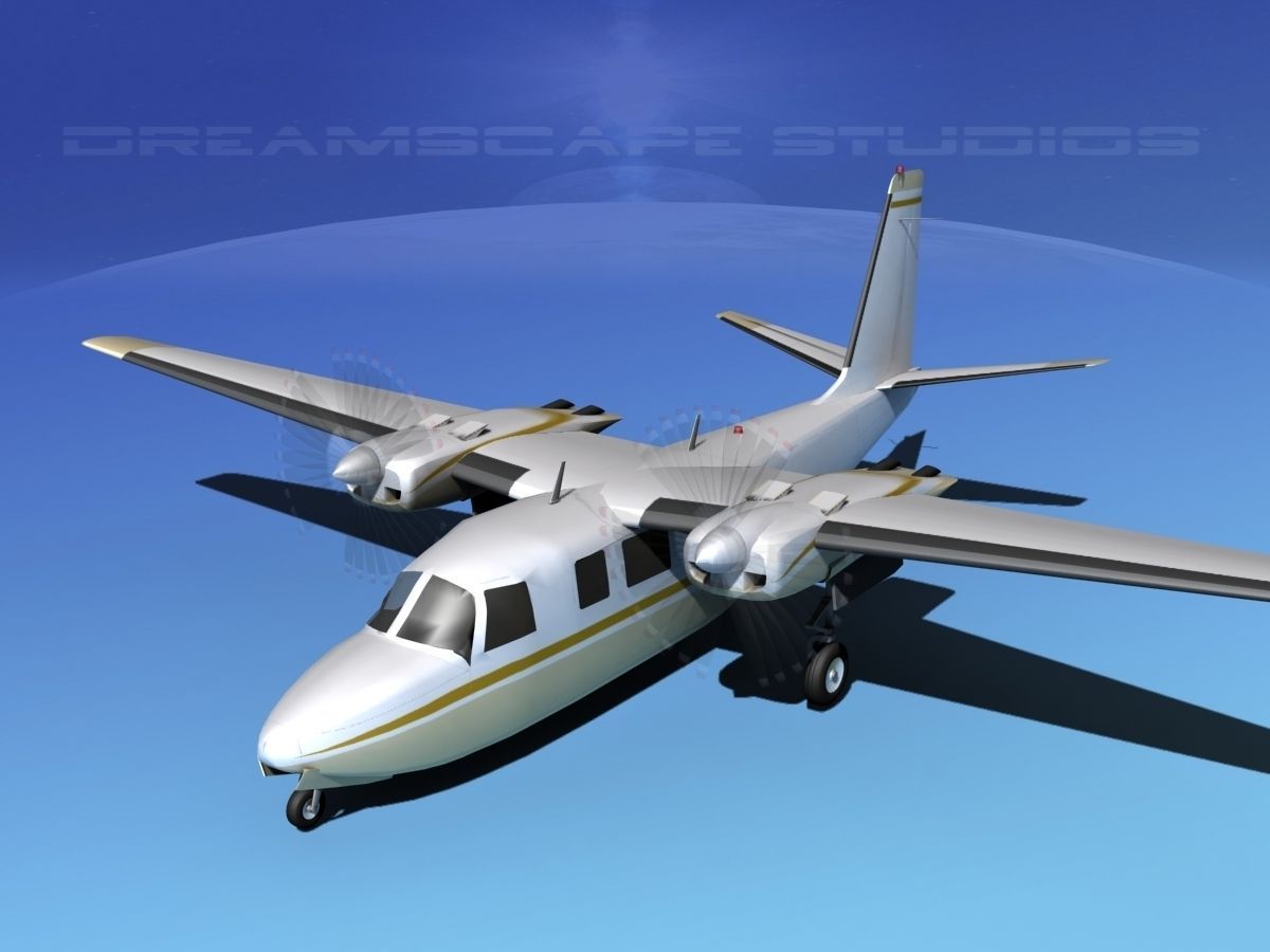 Rockwell Aero Commander 560 V05 3D model_9