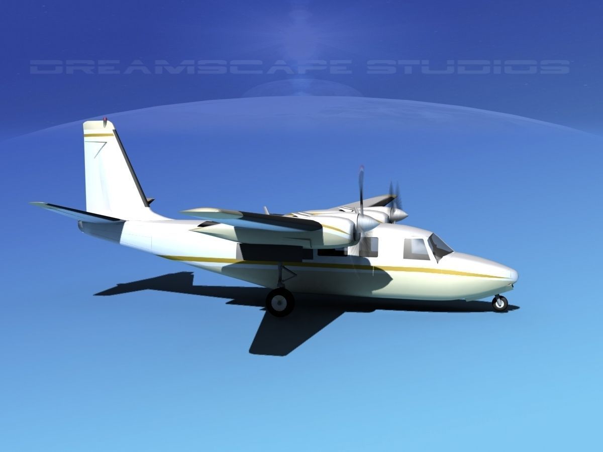 Rockwell Aero Commander 560 V05 3D model_2
