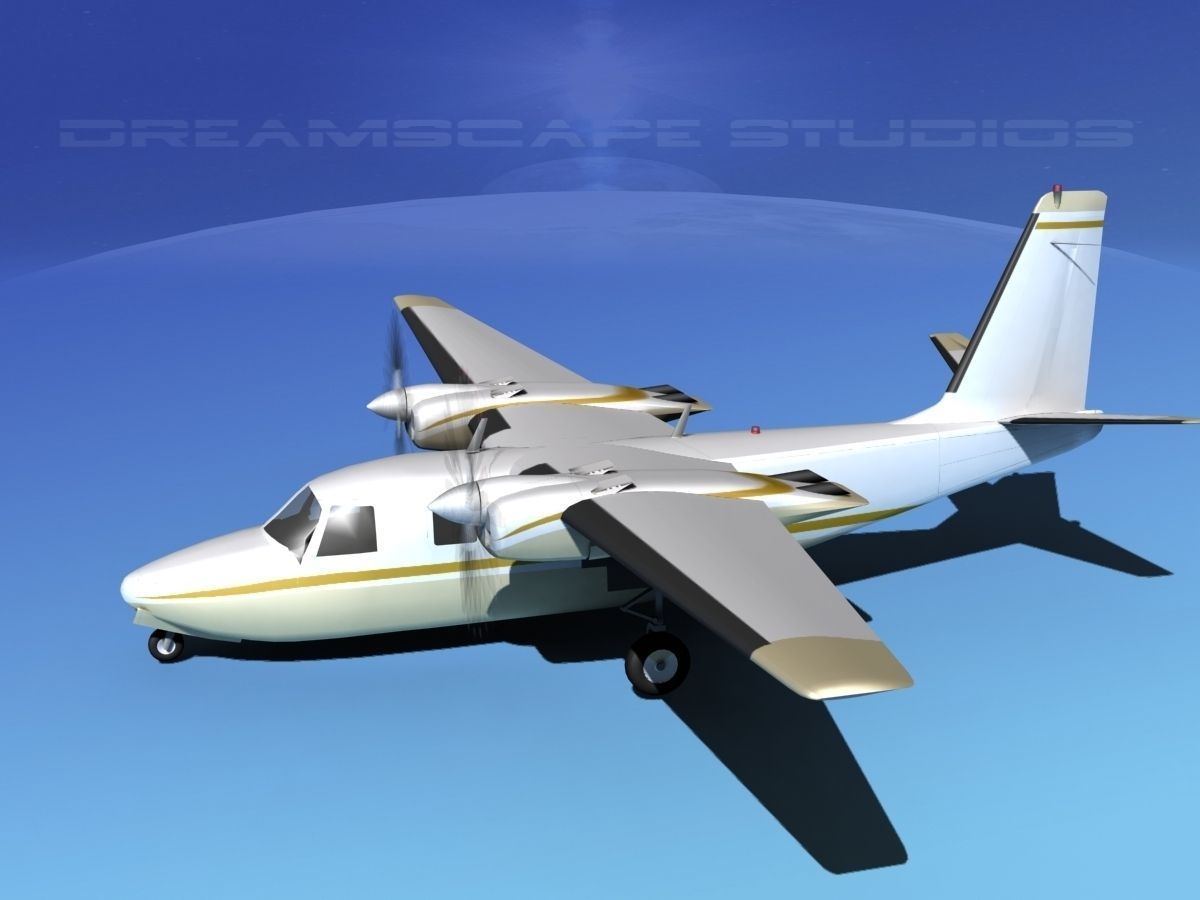 Rockwell Aero Commander 560 V05 3D model_8