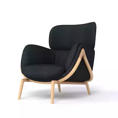Elysia Lounge Chair Low-poly 3D model