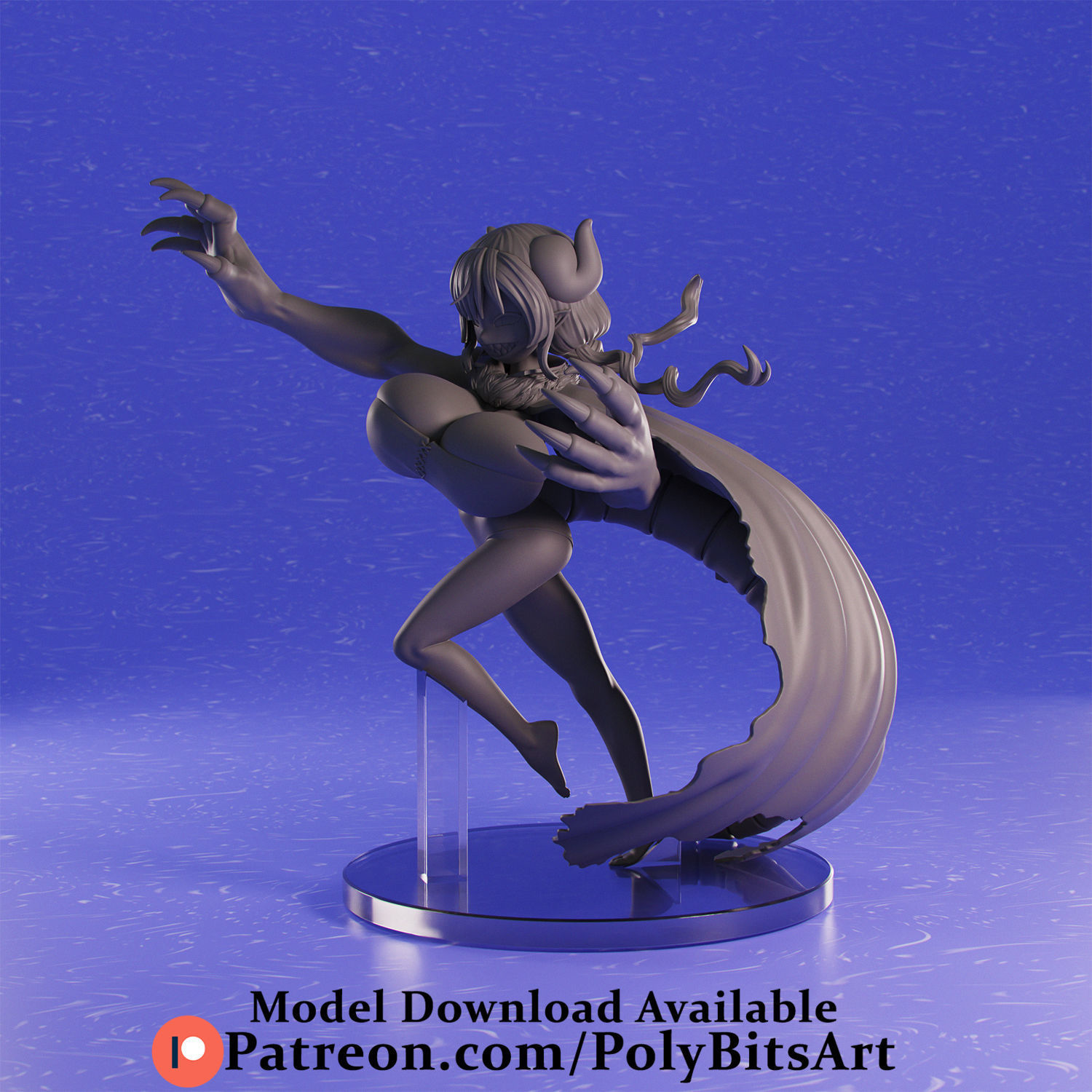 Kobayashi Dragon Maid Iruru 3D print model_3