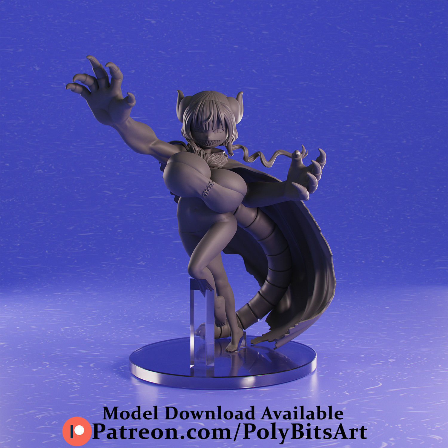 Kobayashi Dragon Maid Iruru 3D print model_1