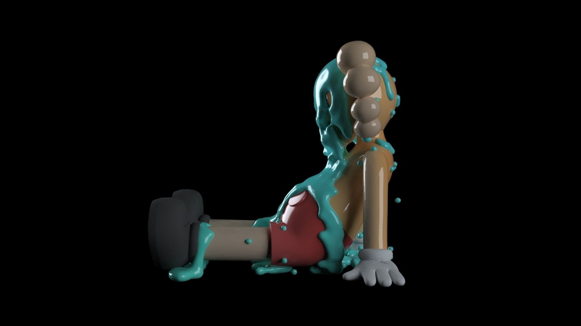 Kaws Fluid Sculpture 3D print model_4