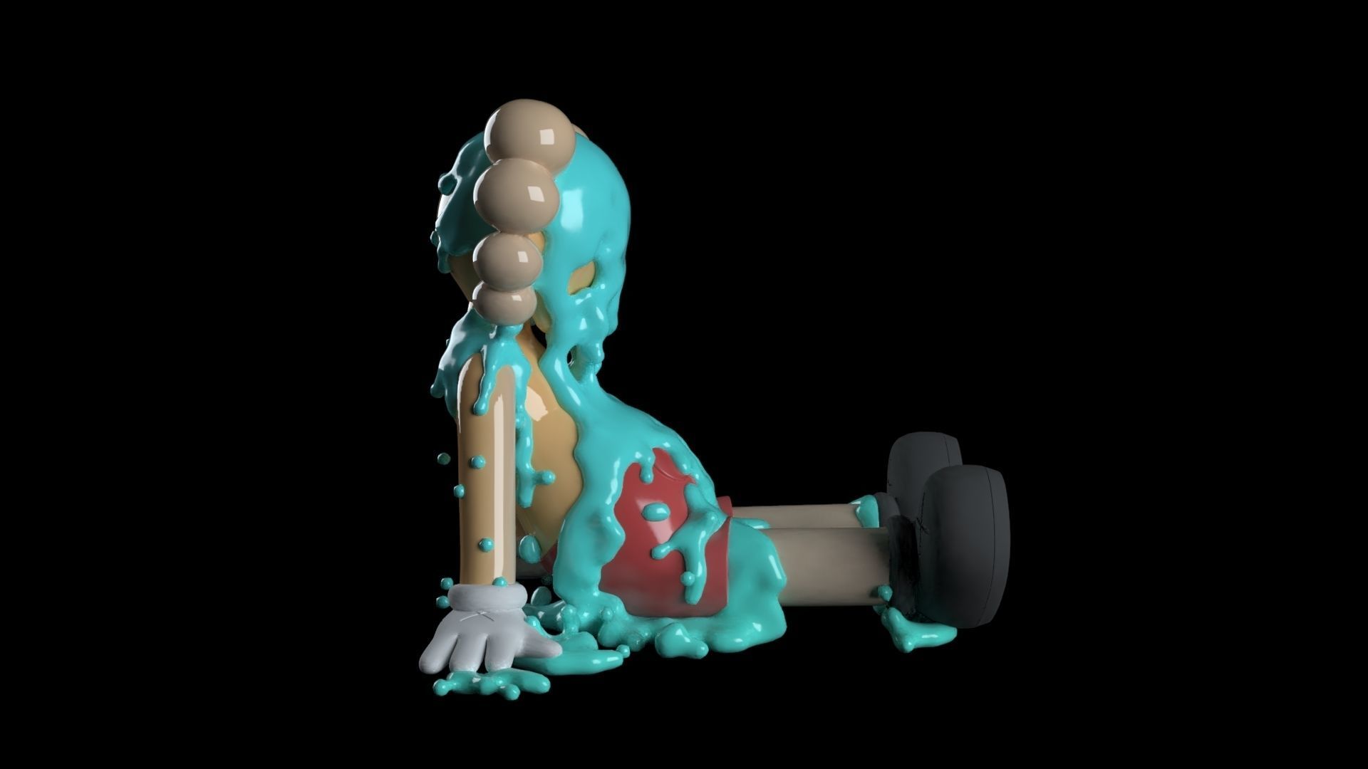 Kaws Fluid Sculpture 3D print model_2