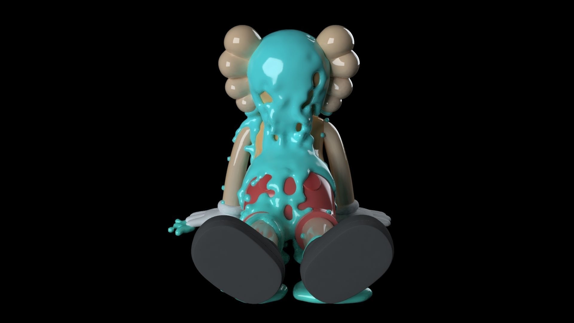 Kaws Fluid Sculpture 3D print model_1