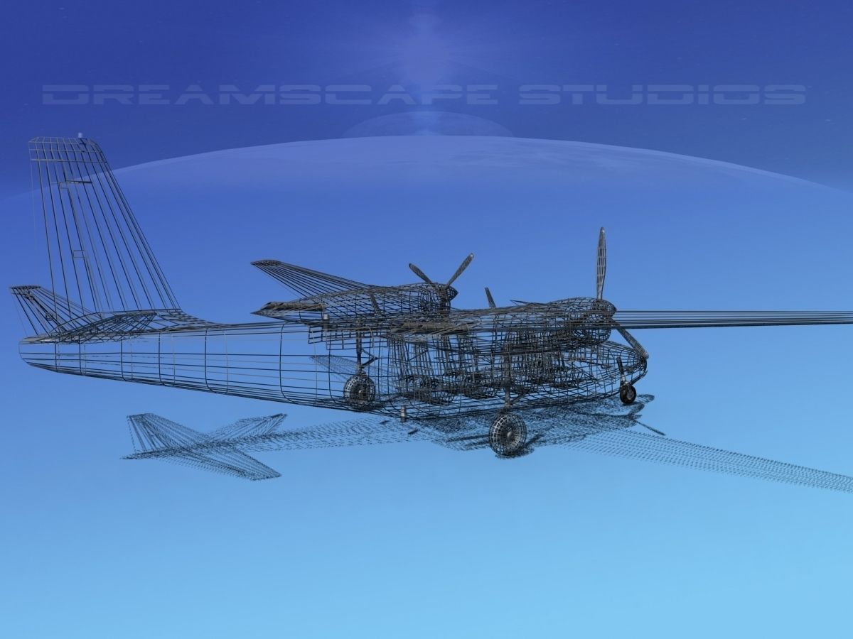 Rockwell Aero Commander 560 V07 3D model_13
