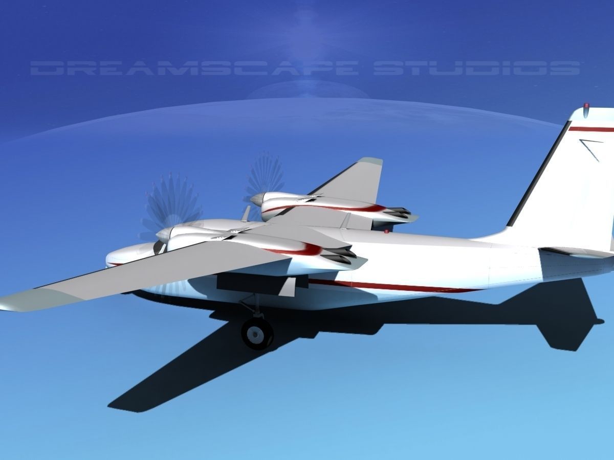 Rockwell Aero Commander 560 V07 3D model_7