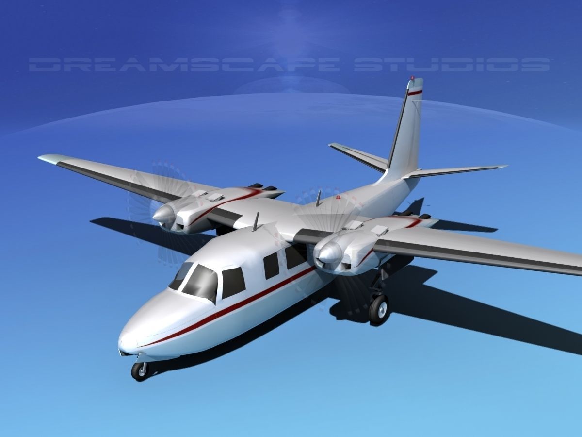 Rockwell Aero Commander 560 V07 3D model_9