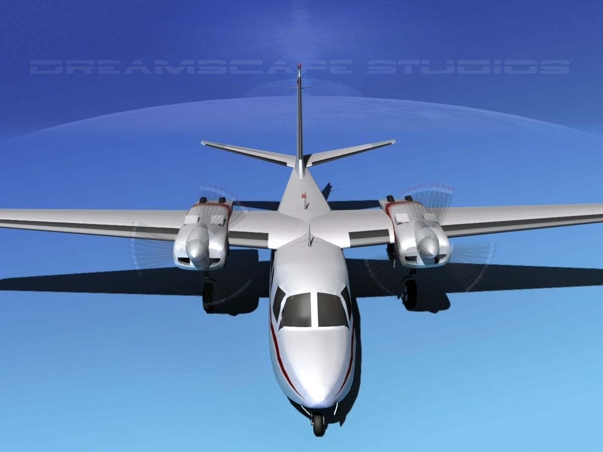 Rockwell Aero Commander 560 V07 3D model_10