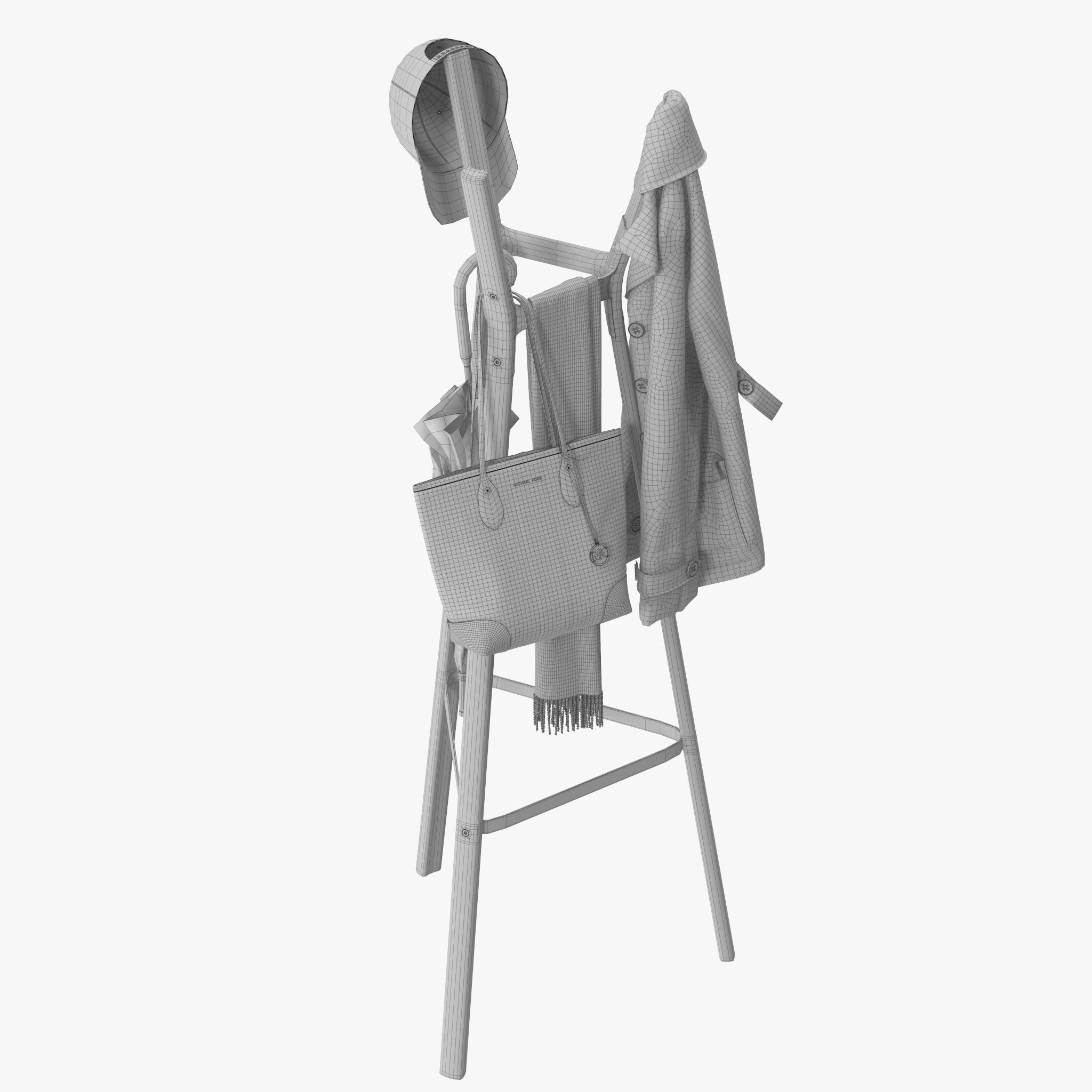 Steelwood Coat Stand 3D model_20