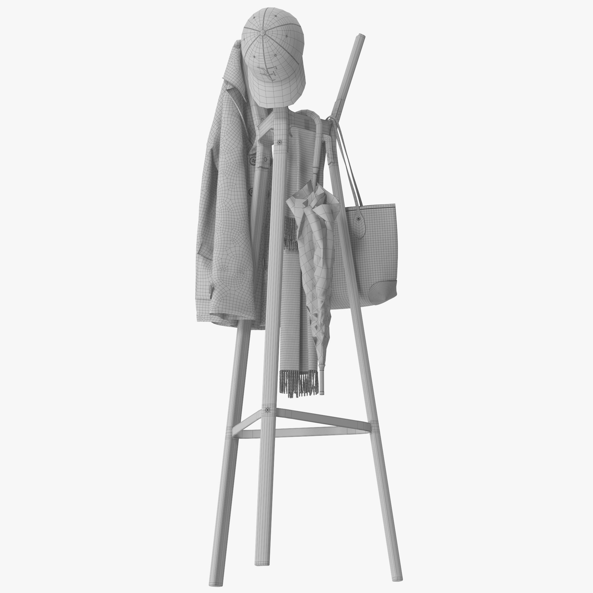 Steelwood Coat Stand 3D model_18