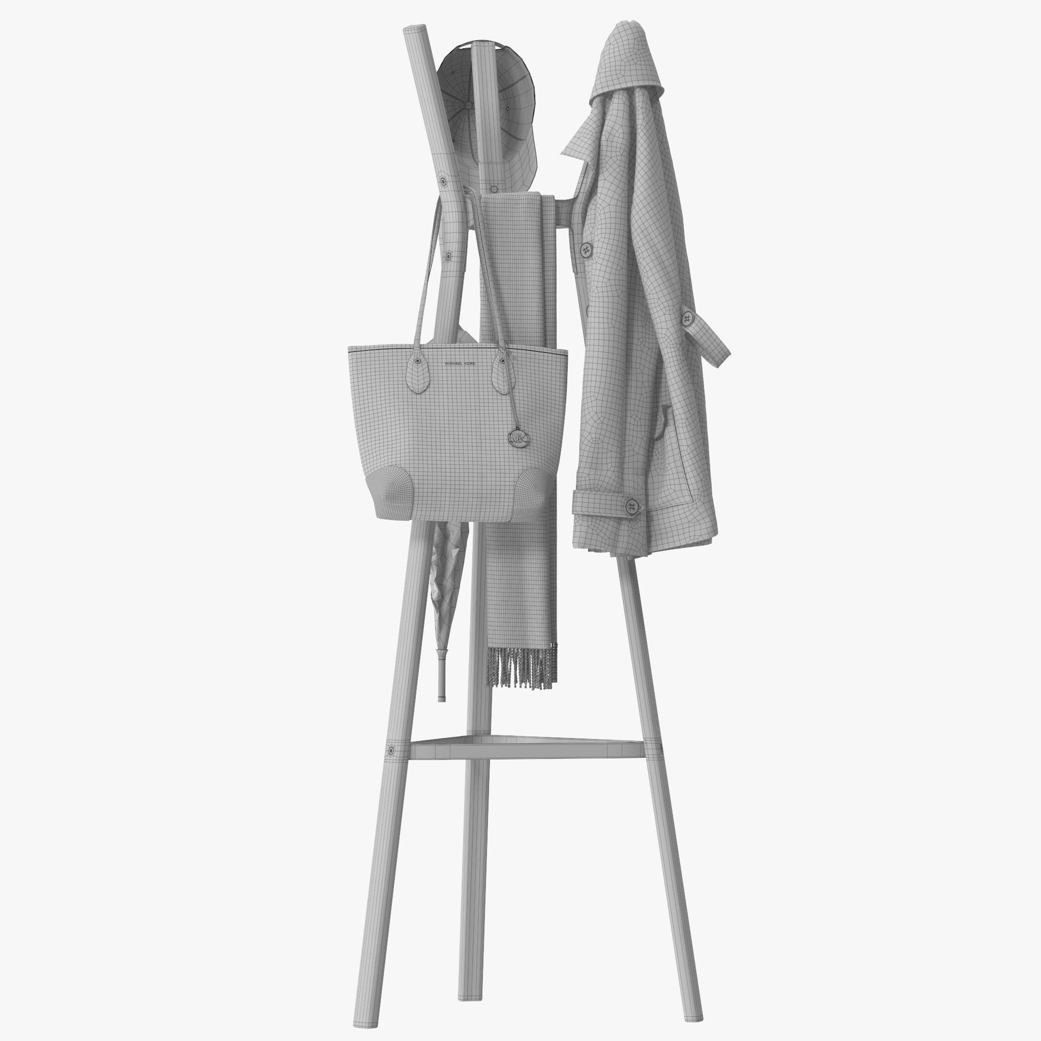 Steelwood Coat Stand 3D model_19