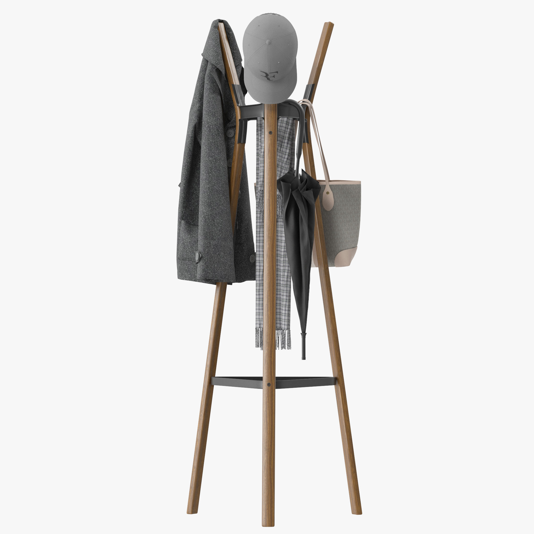 Steelwood Coat Stand 3D model_7