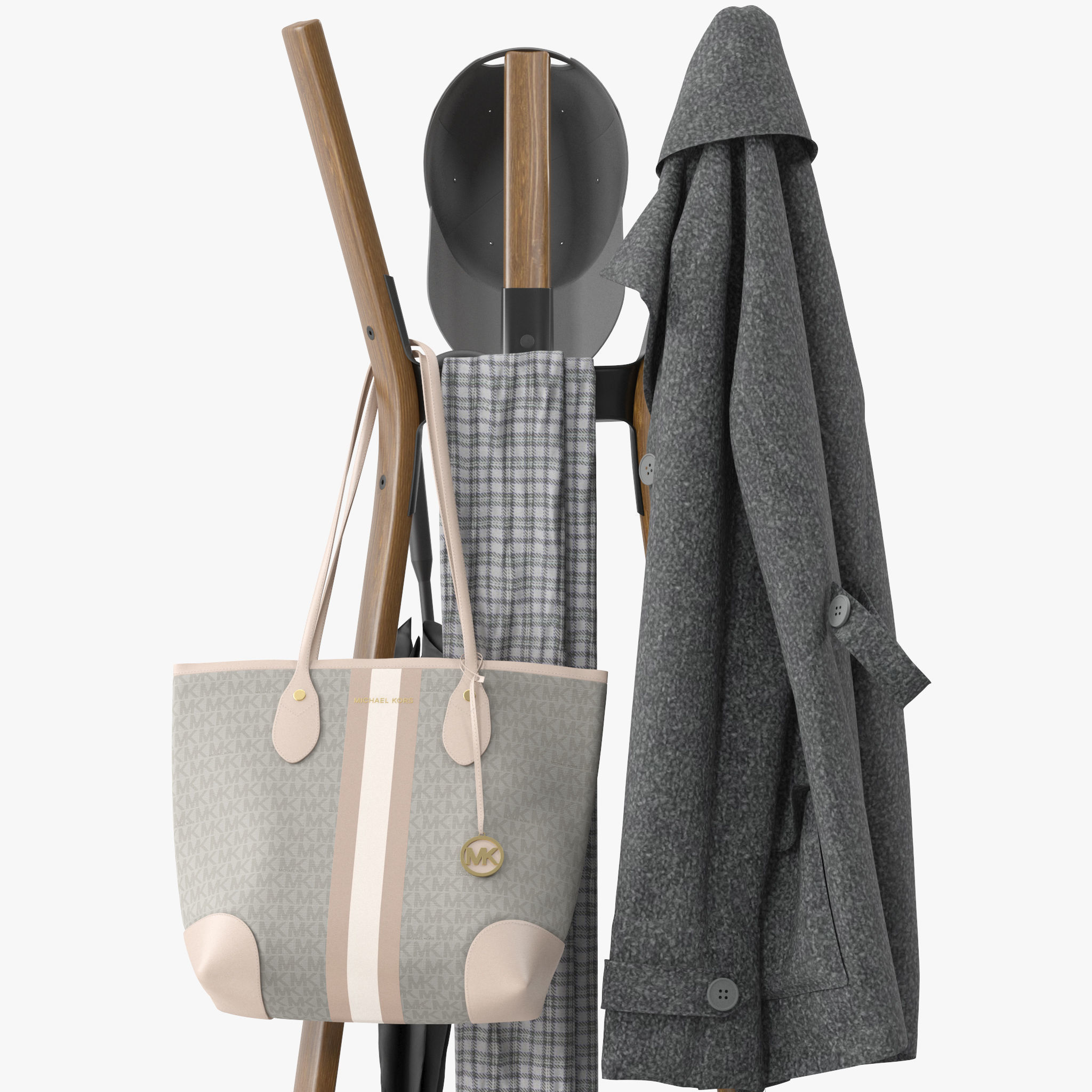 Steelwood Coat Stand 3D model_8