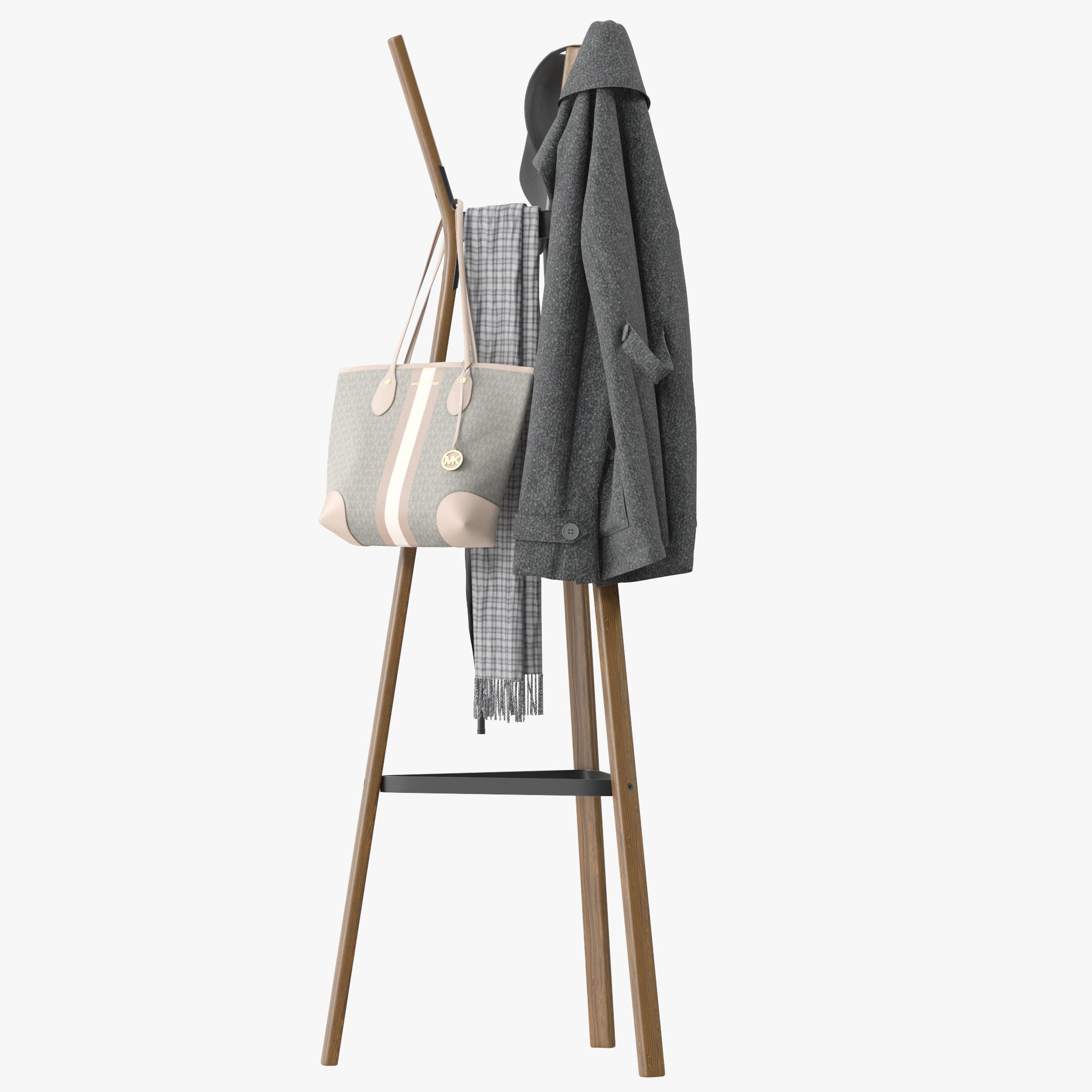 Steelwood Coat Stand 3D model_6