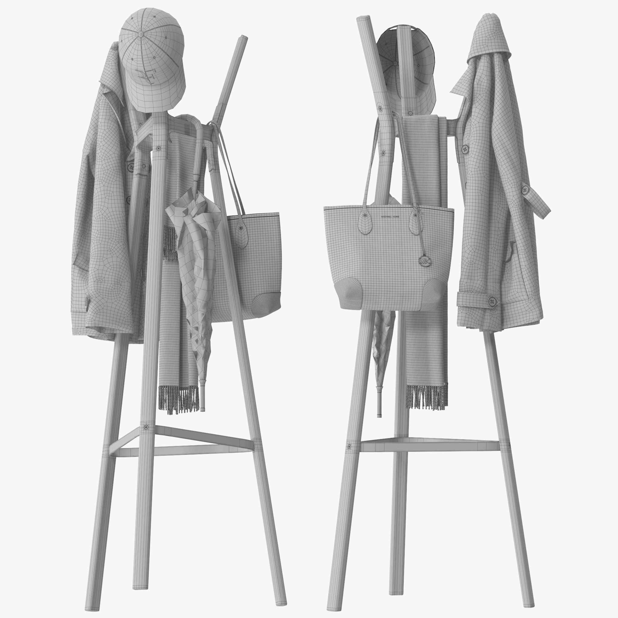 Steelwood Coat Stand 3D model_17