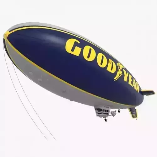 Good Year Blimp zeppelin 3D model