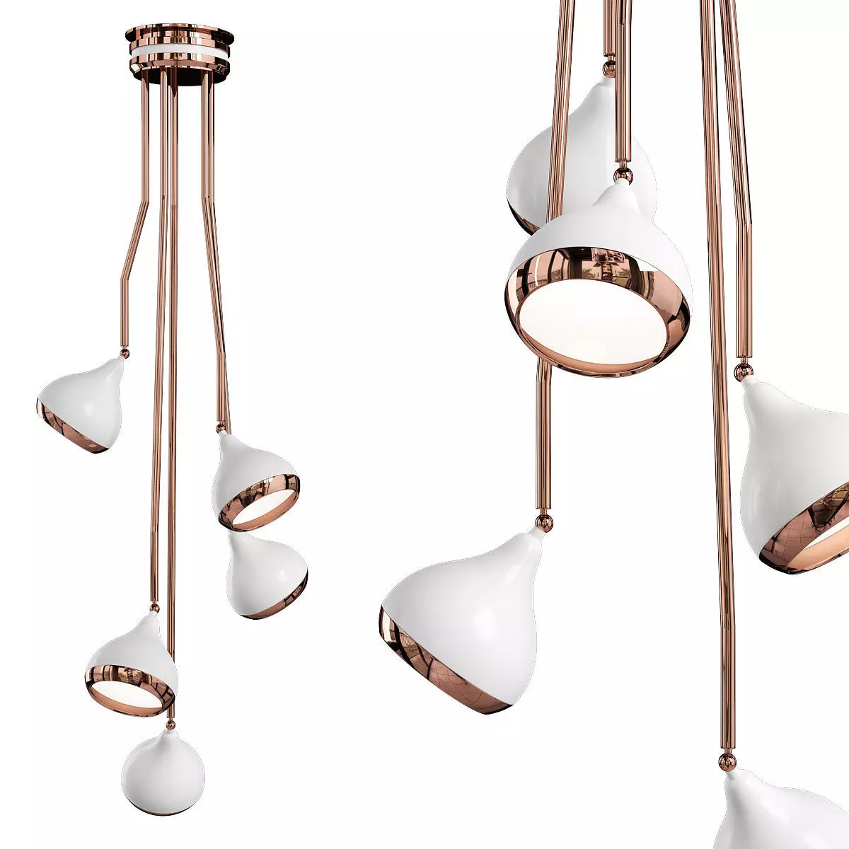 Hanna Big chandelier Low-poly 3D model_0