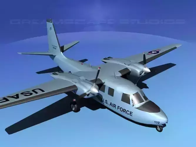 Aero Commander U-9 Air Force 3D model