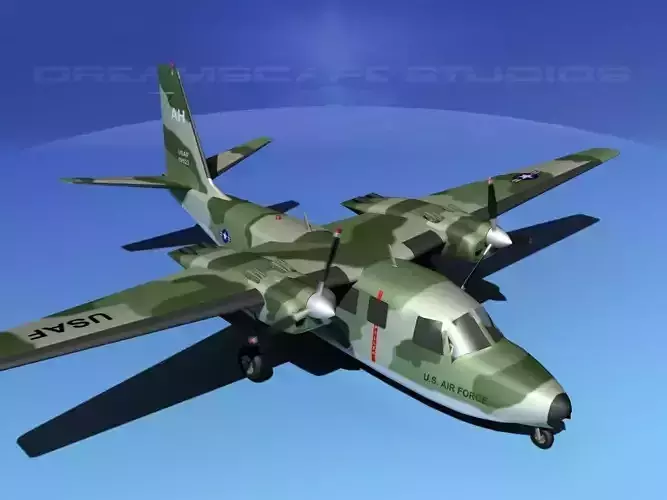 Aero Commander U-9 US Air Force 3D model