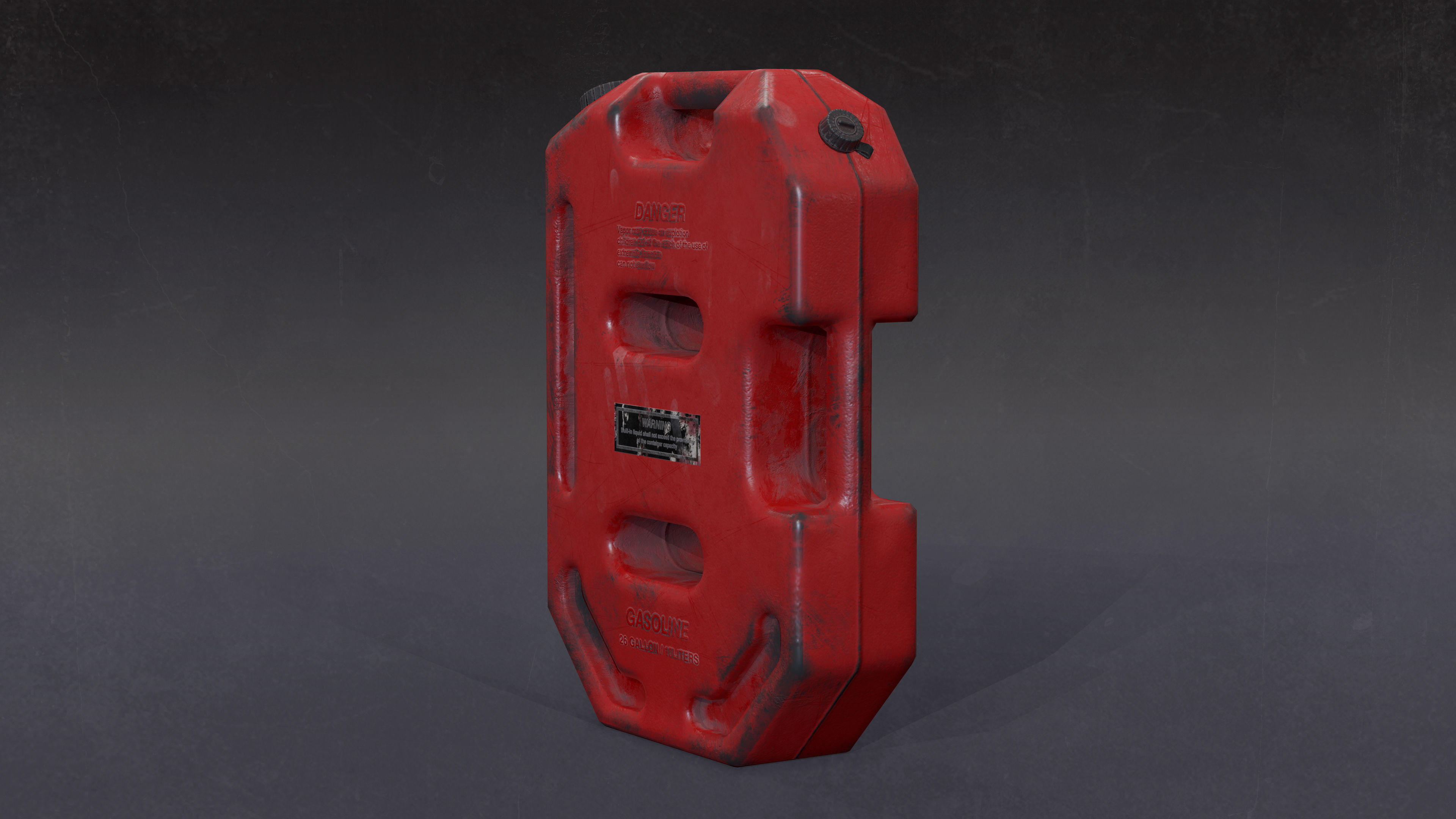 Old Plastic Jerry Can 10L   Low-poly 3D model Low-poly 3D model_2