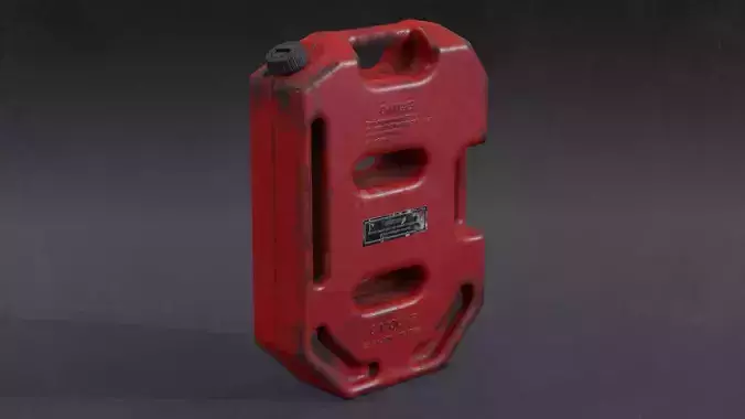 Old Plastic Jerry Can 10L   Low-poly 3D model Low-poly 3D model