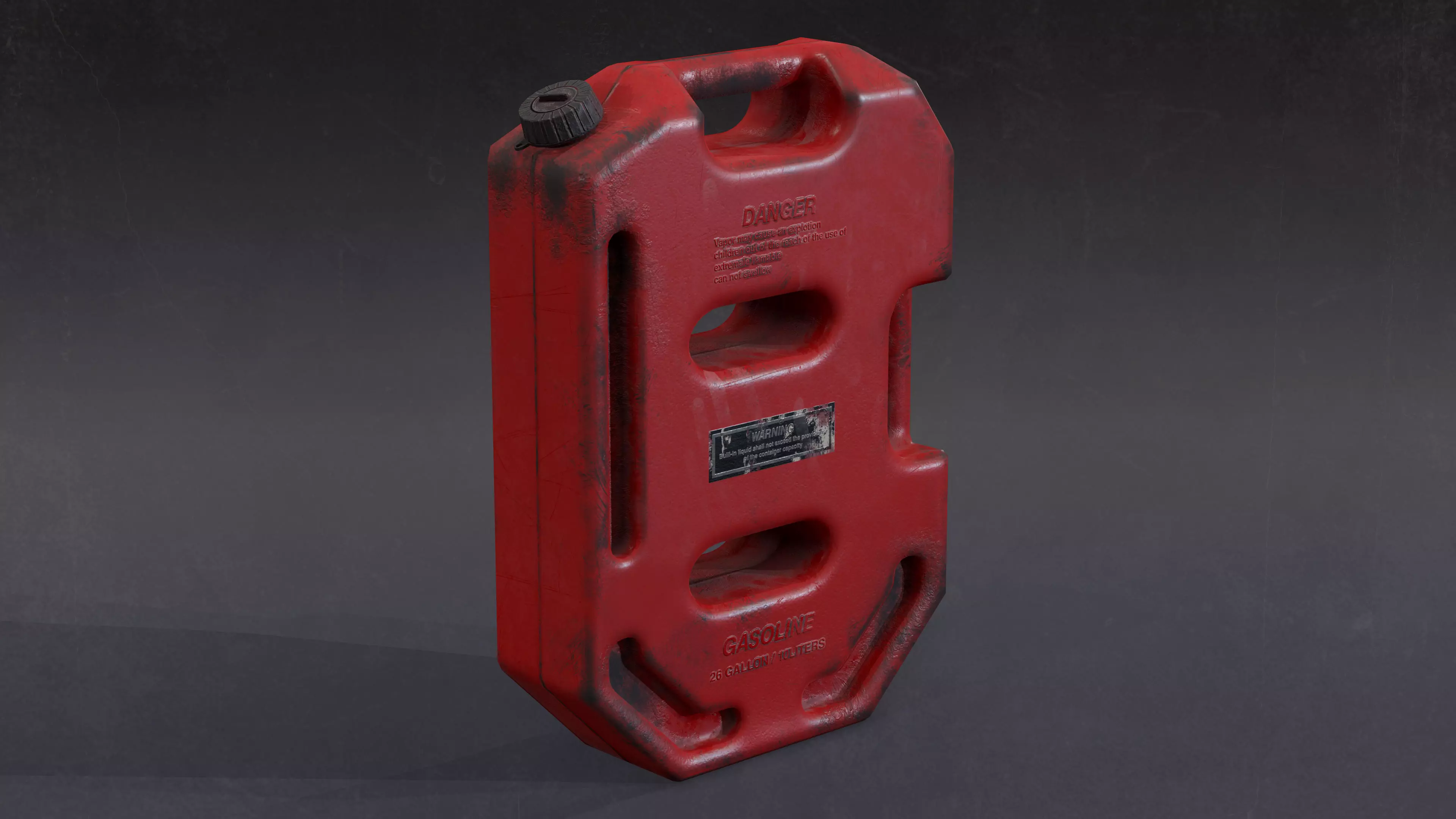 Old Plastic Jerry Can 10L   Low-poly 3D model Low-poly 3D model_0
