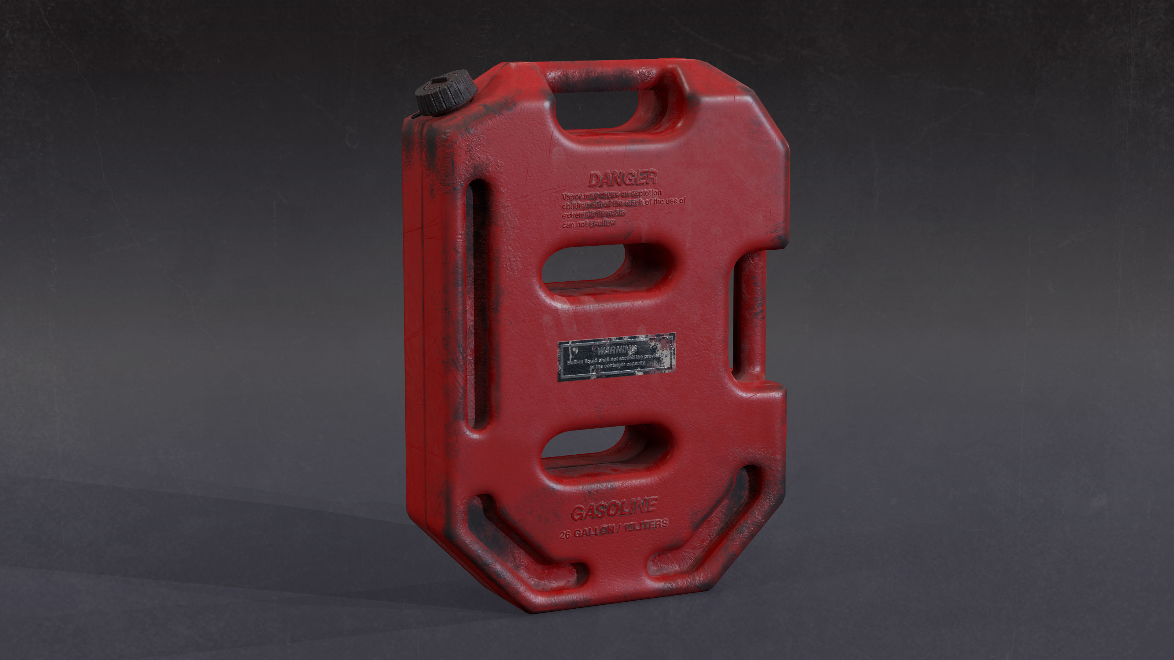 Old Plastic Jerry Can 10L   Low-poly 3D model Low-poly 3D model_1