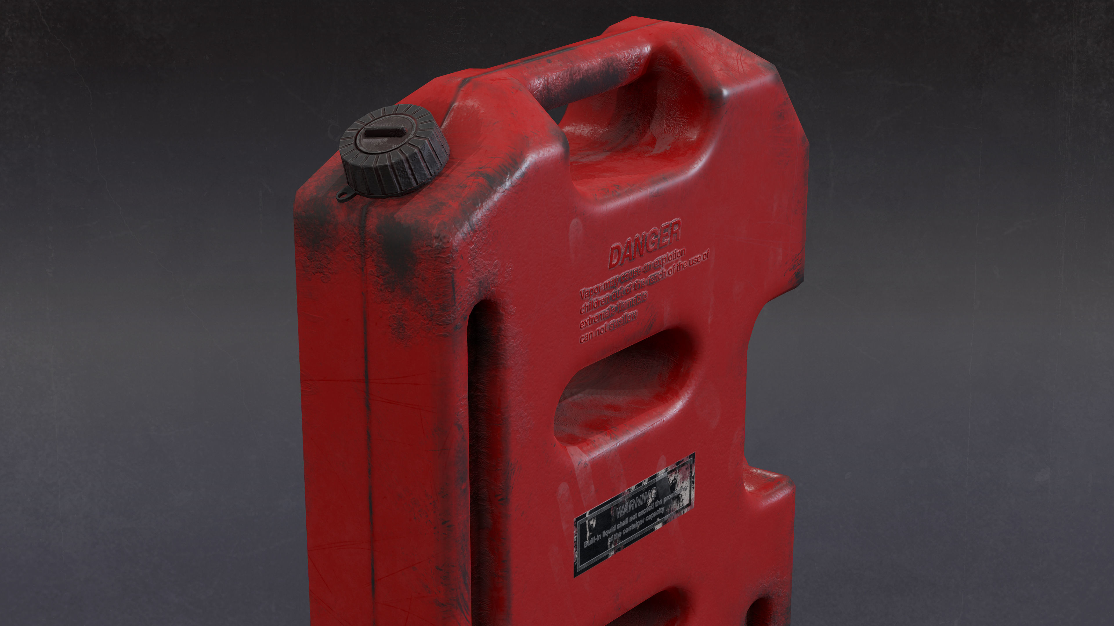Old Plastic Jerry Can 10L   Low-poly 3D model Low-poly 3D model_3