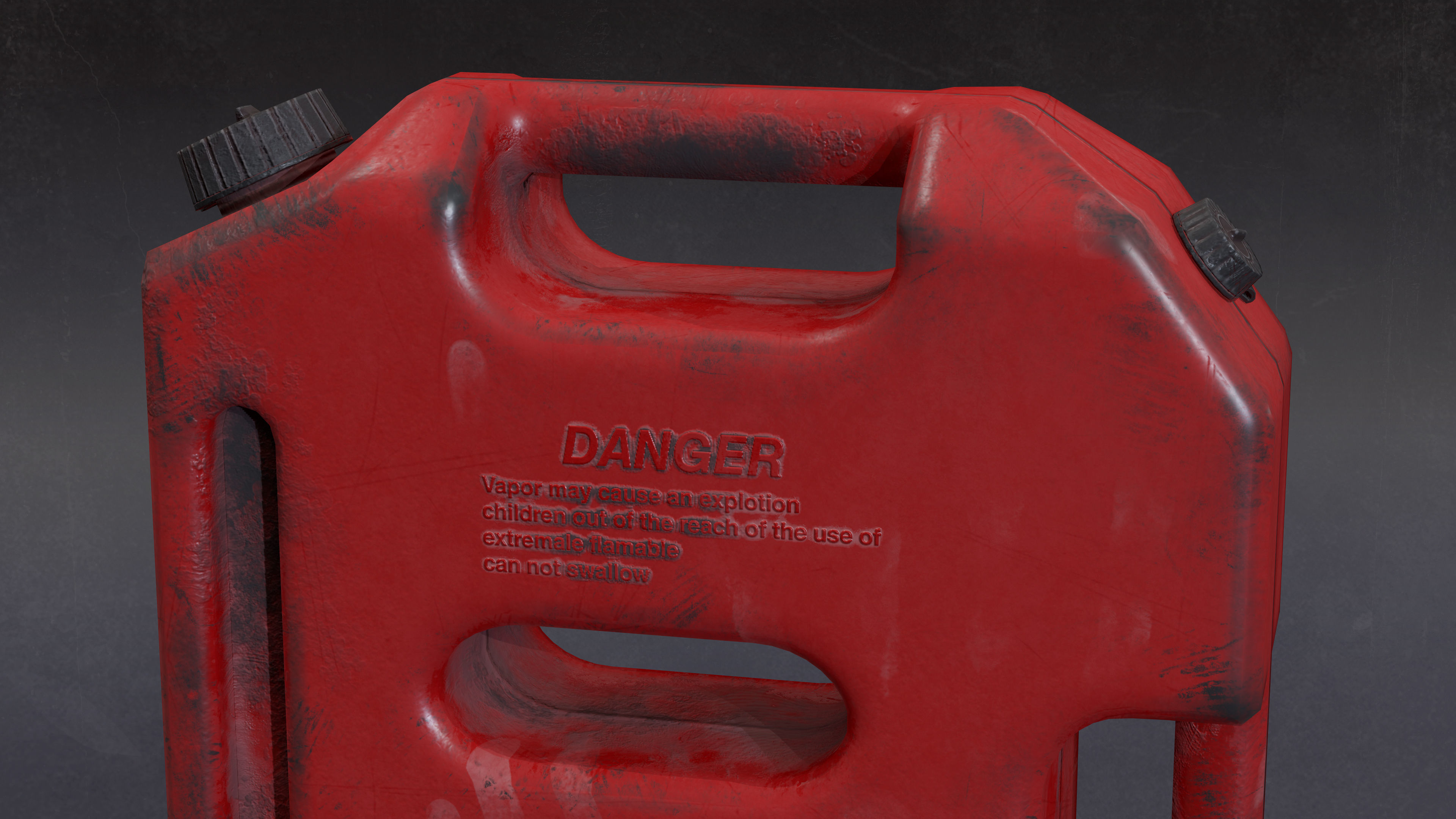 Old Plastic Jerry Can 10L   Low-poly 3D model Low-poly 3D model_5