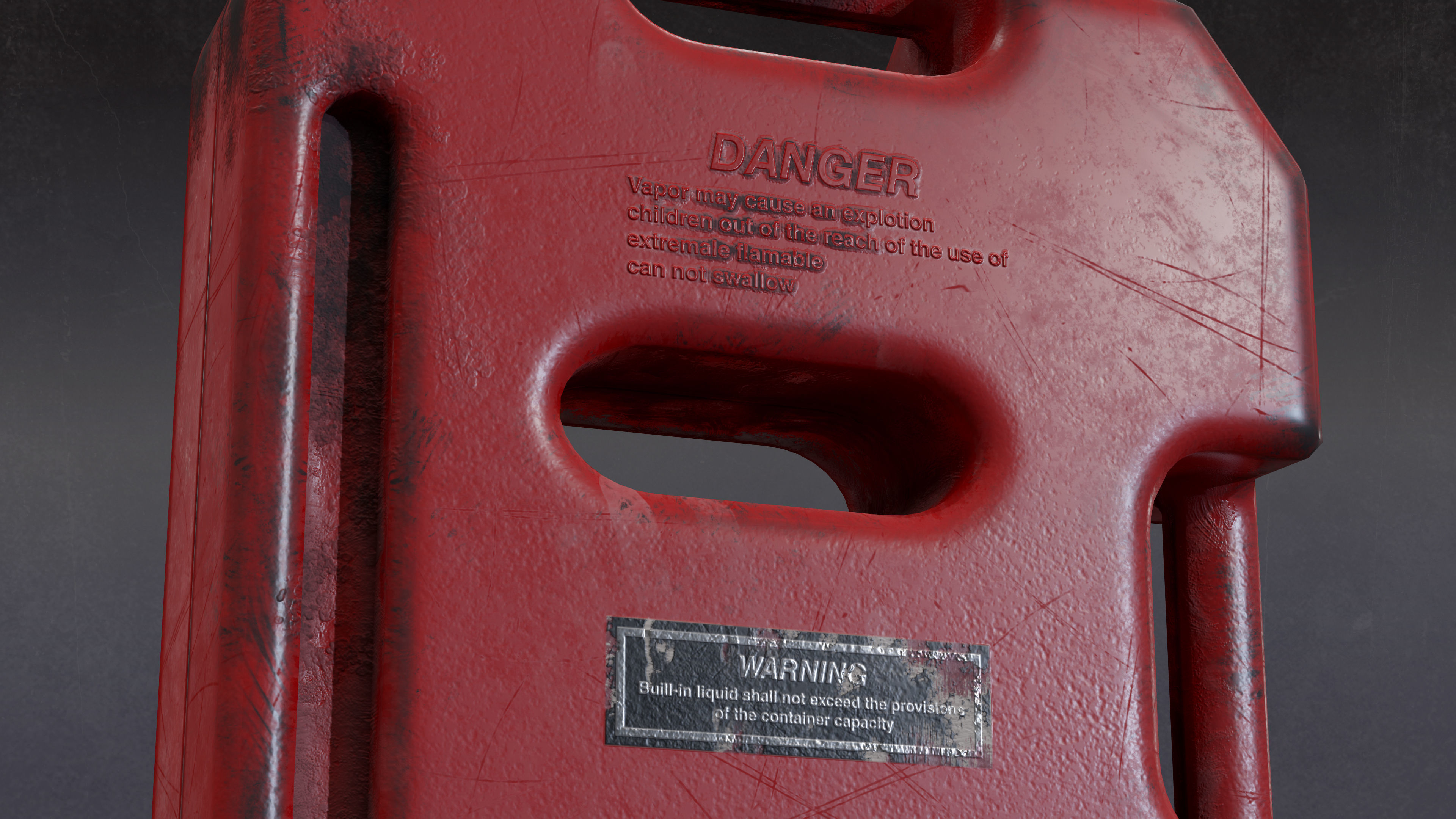 Old Plastic Jerry Can 10L   Low-poly 3D model Low-poly 3D model_4