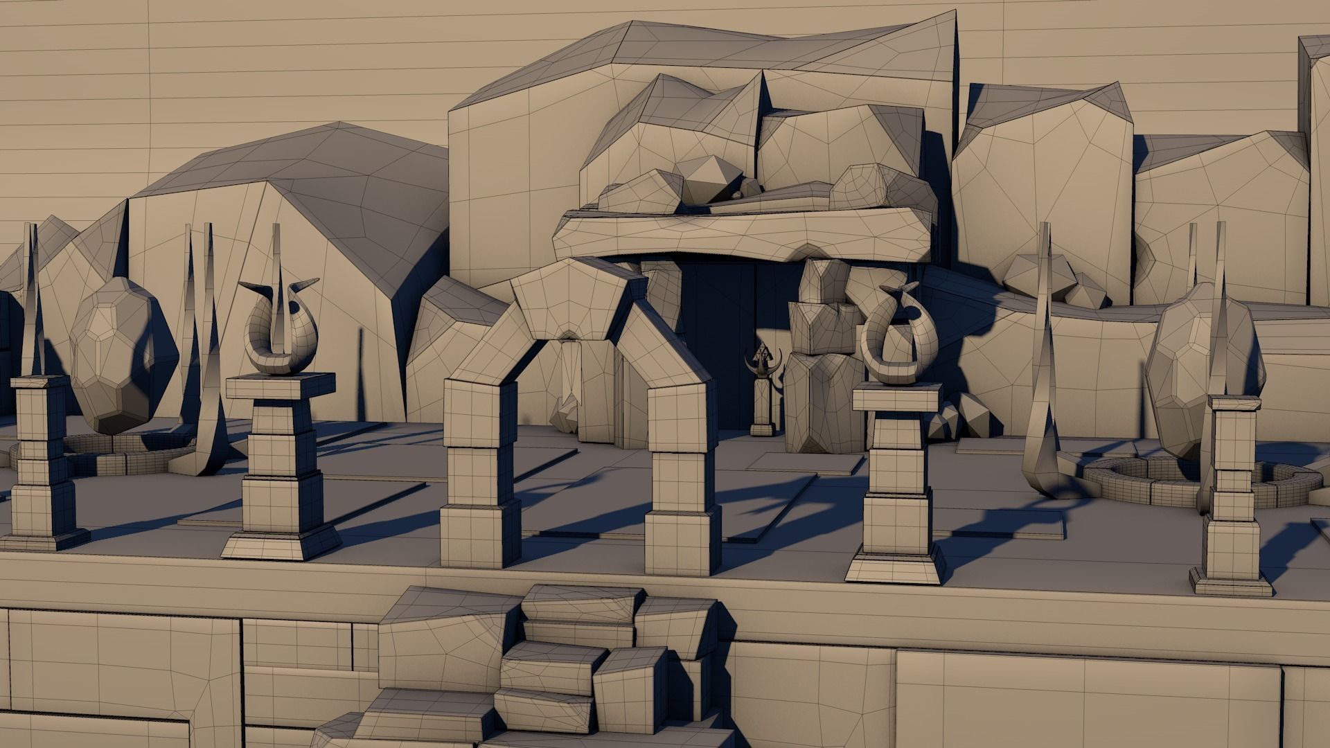 Island castle Free 3D model_9