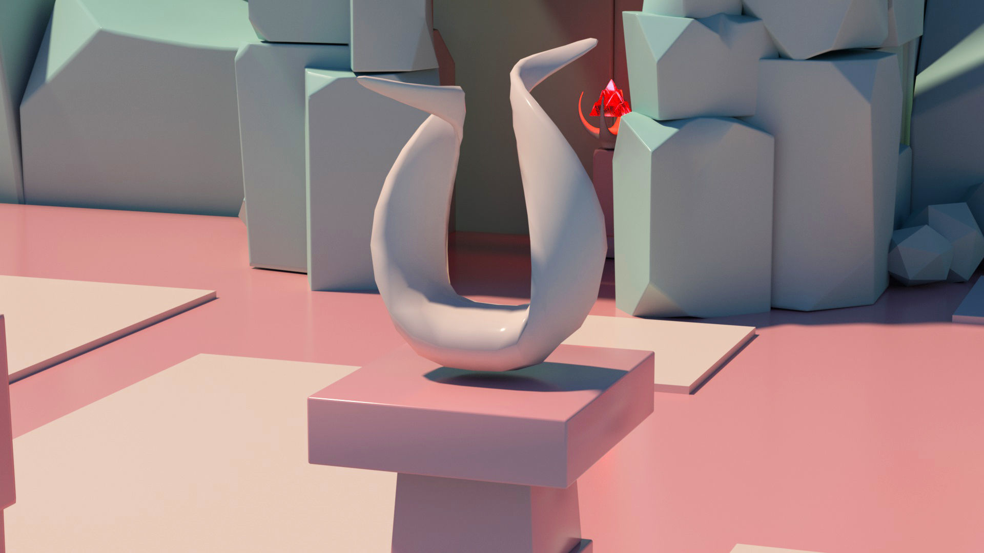 Island castle Free 3D model_6