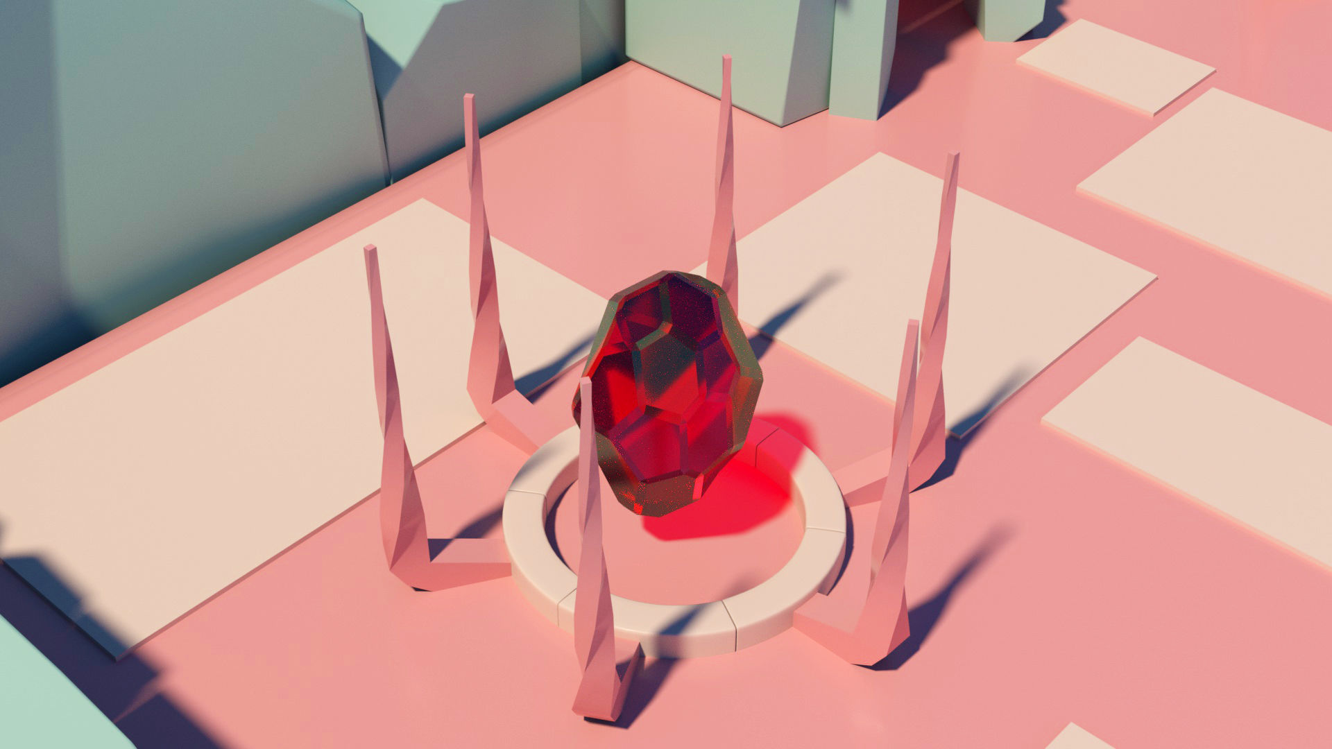 Island castle Free 3D model_2